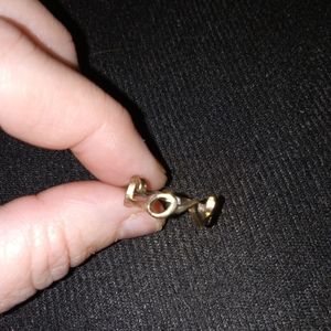 Love hand crafted ring gold tone ring size7